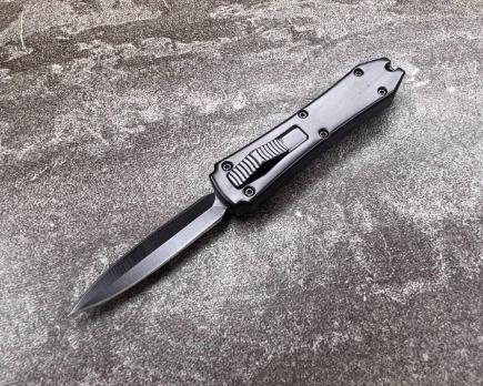 Фронтальный складной нож Microtech mini D-2 (Черный, Микротек мини)
