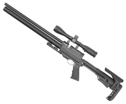 Пневматическая винтовка Kuzey K60 Tactical (пластик, телескоп. приклад, PCP, 3 Дж, баллон 500 см3) 6,35 мм