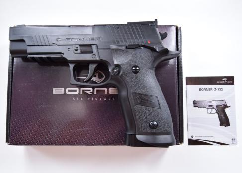 Пневматический пистолет Borner Z122 (3Дж, подвижный затвор, пластик) кал. 4.5 мм